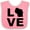 Pink and White, variant on Inktastic Love Wisconsin Boys or Girls Baby Bib
