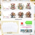 thumbnail image 3 of 6 pcs Diamond Art Painted Greeting Card, Christmas Cow Mouse 5D DIY Special Shape Diamond Card Creative Gift, Christmas Thanksgiving Greeting Card Congratulation, 3 of 8