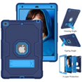 thumbnail image 2 of Dteck Case for Apple iPad 9th Generation 10.2-inch (2021),Shockproof Rubber Armor 3-Layer Protection Case Hybrid Hard Kicstand Cover for iPad 10.2" 2021/2020/2019,Navy+Blue, 2 of 6