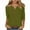 Army Green, variant on HVOBTTY Women's Summer Fashion Soft Solid Color 3/4 Sleeve V Neck Wrap Front Pullover Loose Breathable Versatile Comfy Beach Tee Shirt Gray, L
