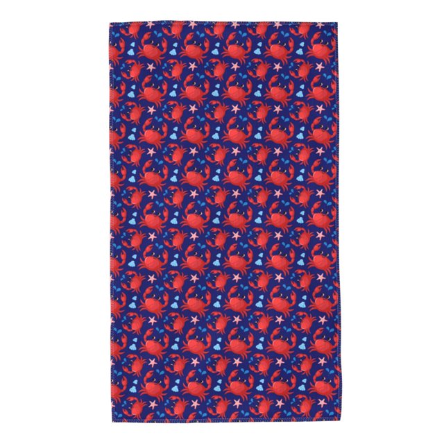 Fotbe Cute Crabs Toalla Premium con Patrón, Toalla de Microfibra de Secado Rápido, Ligera y Altamente Absorbente (27.5x16in), Ideal para Uso Diario