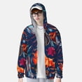 thumbnail image 4 of Sigee Tropical Flower Print UPF50+ Men's Sun Protection Hoodie Shirt SPF UV Shirt Long Sleeve Fishing Outdoor Lightweight, S-3XL, 4 of 9