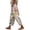 Apricot, variant on Women Casual Pants Elastic Waist Drawstring Harem Pants Digital Floral Print Beach Office Shopping Daily Long Trousers