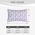 thumbnail image 4 of Pofeuu Lavender Flowers Print Polyester Microfiber Plush Pillowcases, Super Soft and Cozy Pillow Case Covers with Envelop Closure（Pillow core not included）-20"x30", 4 of 6