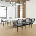 thumbnail image 2 of MAYEERTY 1 Pack Stacking Arm Chairs, Guest Reception Chairs, Ergonomic Office Chair with Armrests, Black, 2 of 6