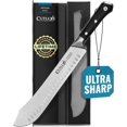 thumbnail image 1 of CUTLUXE Butcher Knife - 10\u2033 Bullnose Knife \u2013 Forged High Carbon German Steel \u2013 Full Tang & Razor Sharp \u2013 Ergonomic Handle Design \u2013 Artisan Series, 1 of 8