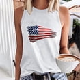 thumbnail image 5 of WREESH Women's 4Th of July Comfort Tank Sleeveless Crewneck In Casual Fashion with a Loose Fit and Patriotic Prints White, 5 of 5