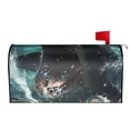thumbnail image 3 of Fotbe Wave Ocean Animal Shark Mailbox Covers Post Letter Box Cover Garden Decor Standard Size-25.5x21 in, 3 of 9