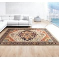 thumbnail image 4 of Pasargad Home Serapi 8' x 10' Hand-Knotted Wool Ivory/Navy Rug - All Ages, Indoors, 4 of 4