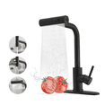 thumbnail image 2 of SERABETTO  Black Kitchen Faucets with Pull Down Sprayer,Waterfall Kitchen Sink Faucet,3 Modes(Sweep/Stream/Waterfall) Rotary Switch ﻿, 2 of 8