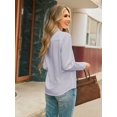 thumbnail image 4 of Vividaire Womens Button Down Shirts Long Sleeve Wrinkle Free Shirts Regular Fit Formal Work Blouses Dress Tops, 4 of 9