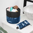 thumbnail image 6 of PhooArto Travel Cosmetic Bags Barrel Makeup Bag, Multifunctional Toiletry Bucket Bags Round Organizer Storage Pocket, Blue Mountain Cattle Cow, 6 of 6