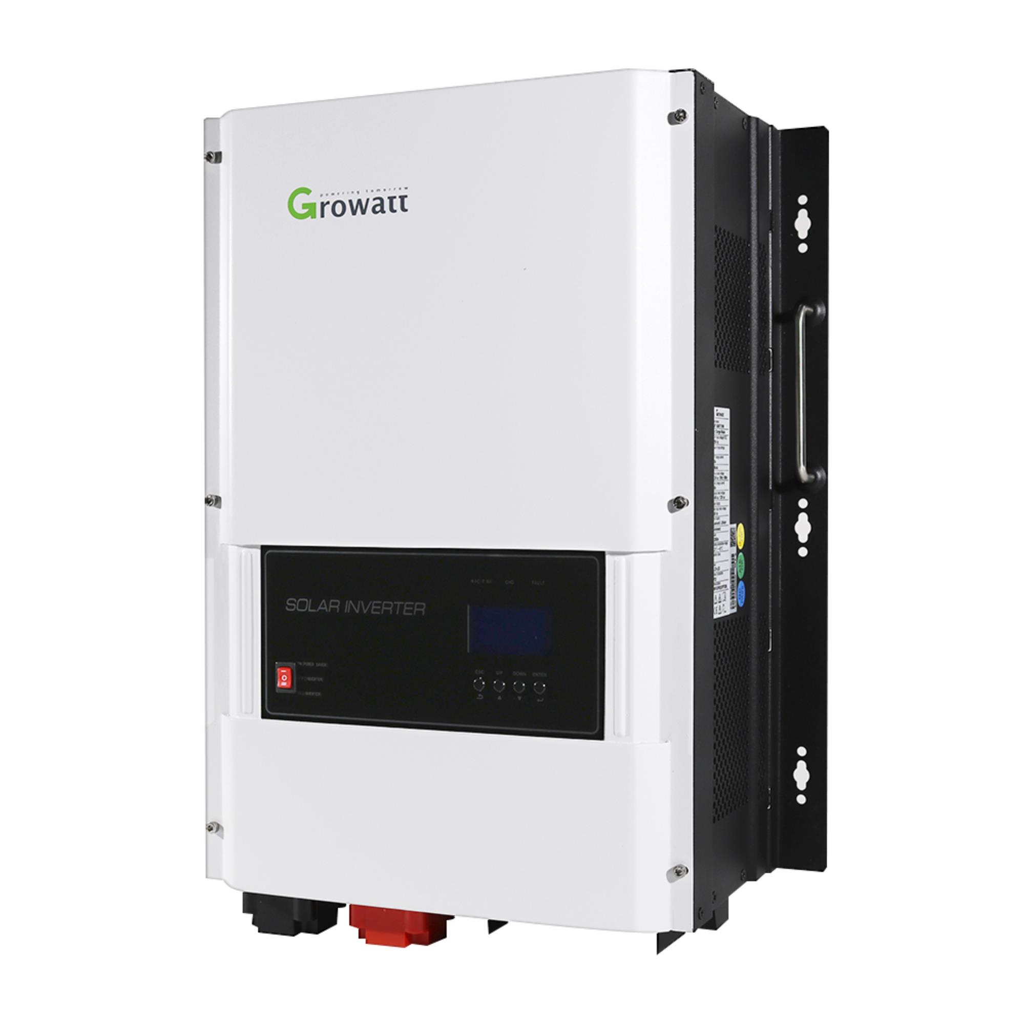 Maximize Solar Power Efficiency with Growatt 6kW Split Phase Inverter - 48V DC, 240V MPPT, 80A Charger Controller - Ideal for Efficient Energy Use
