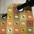 thumbnail image 2 of Ambesonne Vintage Grommet Curtain Single Panel, Animals Pattern, 50"x60", Black and Brown, 2 of 5