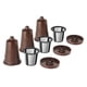 thumbnail image 2 of 3 cápsulas K reutilizables, fáciles de usar, rellenables, filtros de café individuales, taza reutilizable marrón, 2 of 9