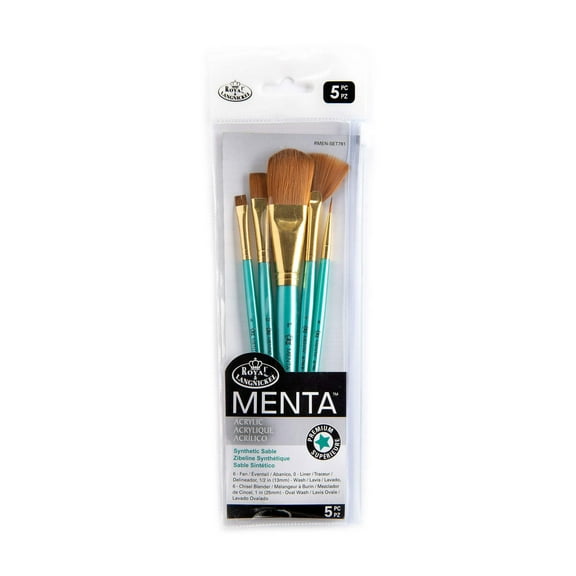 Royal & Langnickel Menta™ 5pc Synthetic Sable Variety Acrylic Brush Set 781