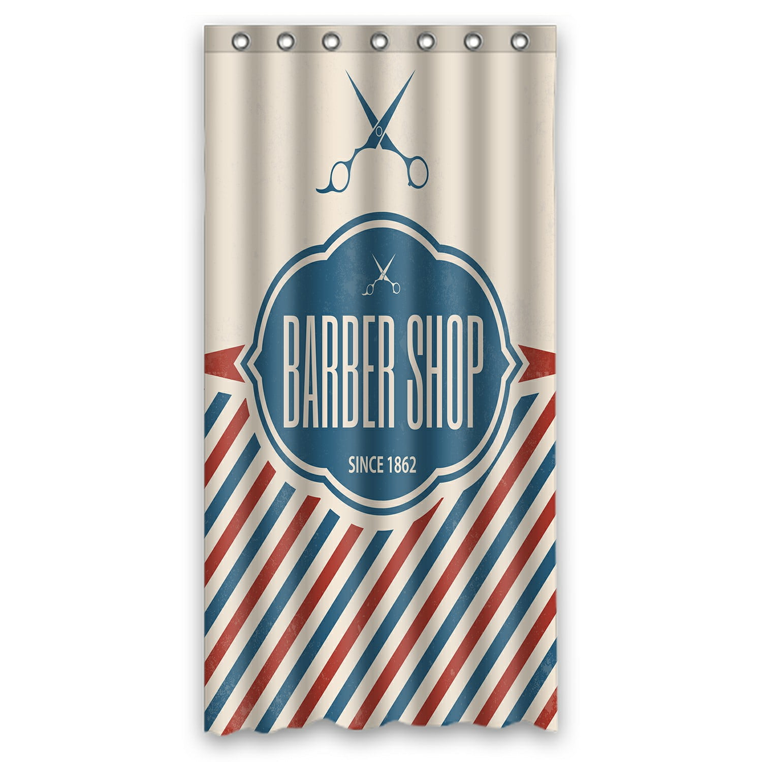 ECZJNT Retro Barber Shop Shower Curtain And Hooks For Home Decor 36x72