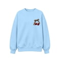 thumbnail image 2 of UKHCCC Boys Girls Cherry Leopard Bow Crewneck Sweatshirt, Oversized Long Sleeve Graphic Pullover for Kids Ages 1-13, Casual Fall Winter Top, 2 of 7