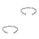 thumbnail image 4 of Jumpingount Brazalete minimalista Pieza atemporal para diario Brazaletes Brazalete Amplia aplicación plata plata 2Conjunto, 4 of 6