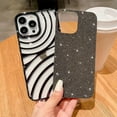 thumbnail image 2 of Compatible with iPhone 13 Pro Max Case 6.7 Inch, Cute 3D Design Planting Water Ripple Case, Bling Sparkle Case for Women Girls, Soft Silicone Shockproof Camera Protective Back Cover-Black, 2 of 14