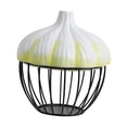 thumbnail image 1 of Cesta para guardar ajos, cesta multiusos para frutas, práctica organizadora de aperitivos, de hierro Amarillo, 1 of 9