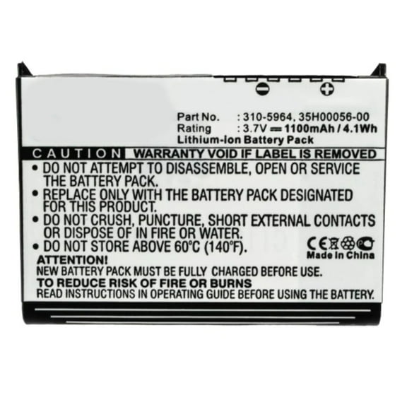 Batteries N Accessories BNA-WB-L6508 PDA Battery - Li-Ion, 3.7V, 1100 mAh, Ultra High Capacity Battery - Replacement for Dell 310-5965 Battery