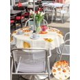 thumbnail image 4 of Outdoor Tablecloth with Umbrella Hole and Zipper, Pumpkins Fall Round Table Cloth 60 Inch Waterproof Tablecloth, Thanksgiving Orange Maple Leaf Picnic Table Cover for Patio Camping, 4 of 7