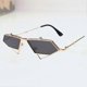 thumbnail image 3 of Punk Style Eyeglasses Eyewear Cat Eye Shaped Shades Fashion Sun Glasses Grey (Golden Frame), 3 of 4
