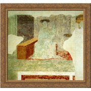 Scenes of Monastic Life 24x20 Gold Ornate Wood Framed Canvas Art by Paolo Uccello