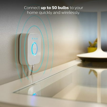 Philips - Hue A19 60W Equivalent Wireless Starter Kit - White