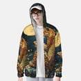 thumbnail image 2 of Fotbe Leopard Reading Tarot Cards Chaqueta con Protección Solar UPF 50+ para Hombre y Mujer, Camisa con Capucha y Bolsillos-3X-Large, 2 of 7