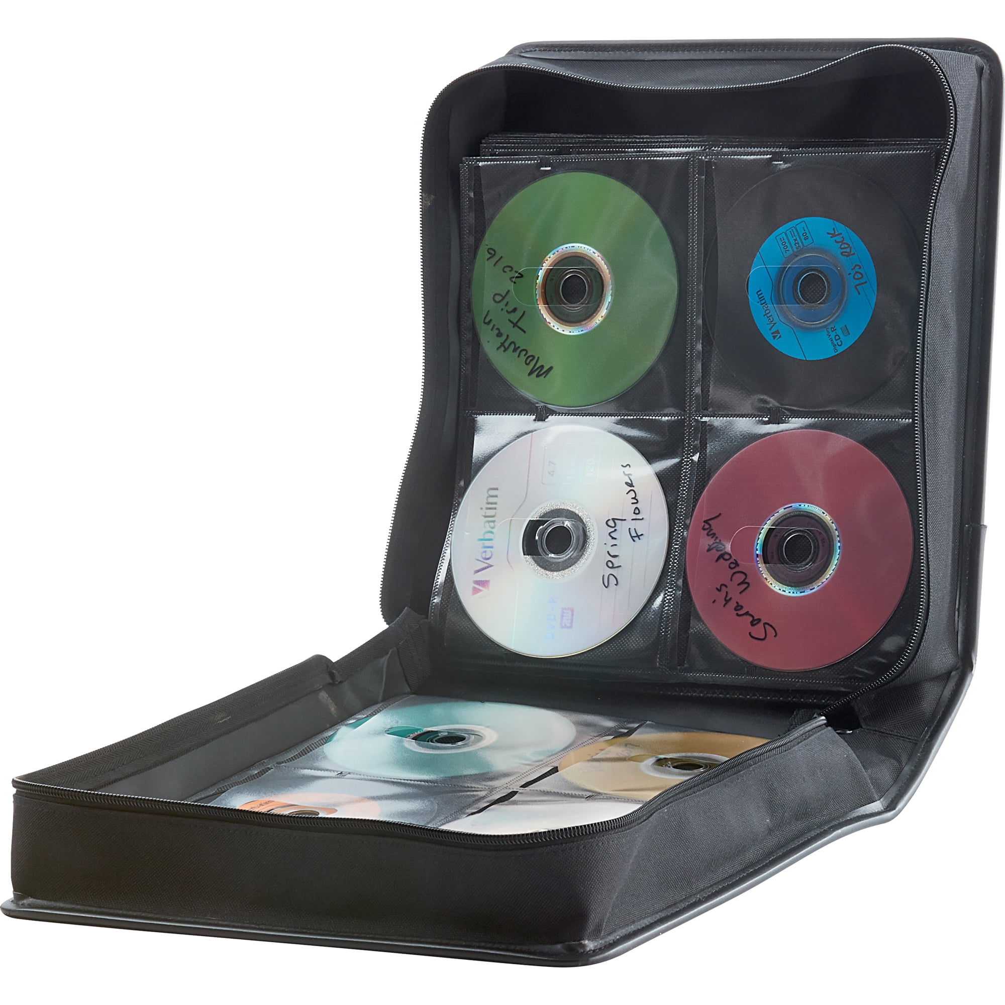 WOMCADOLE CD・DVDセット Caselogic 3200042 CD & DVD Wallet, Holds 72 Discs - Black
