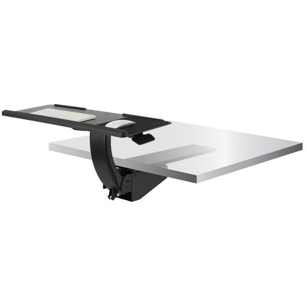 Mount-It! Sit Stand Keyboard Tray | Under Desk Keyboard and Mouse Drawer | 26.5 Inch Wide Platform