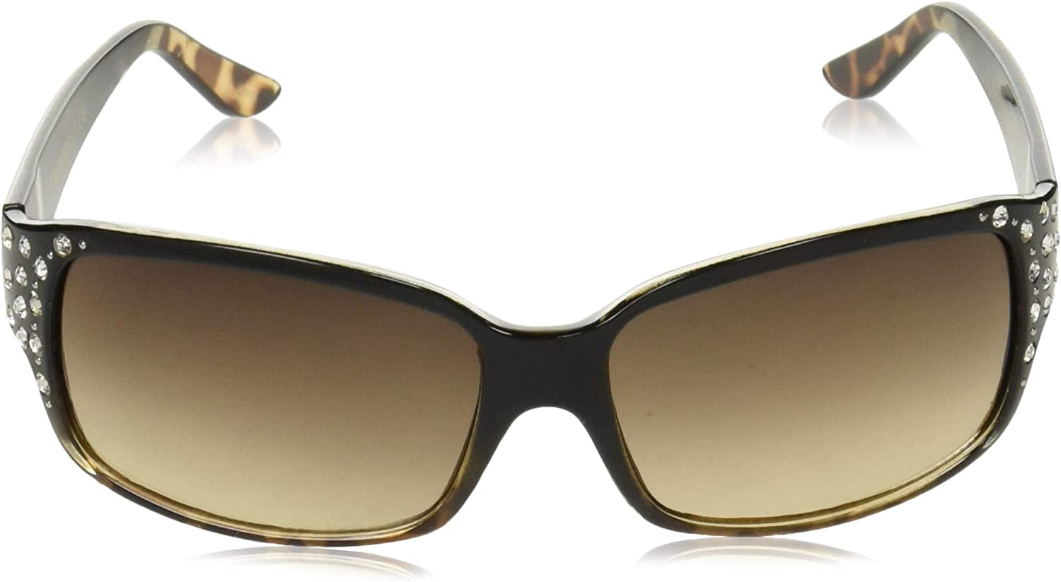 SOUTHPOLE Women's 1014SP Glitzy UV400 Protective Rectangular Sunglasses, Cool Gifts for Her, 60 mm