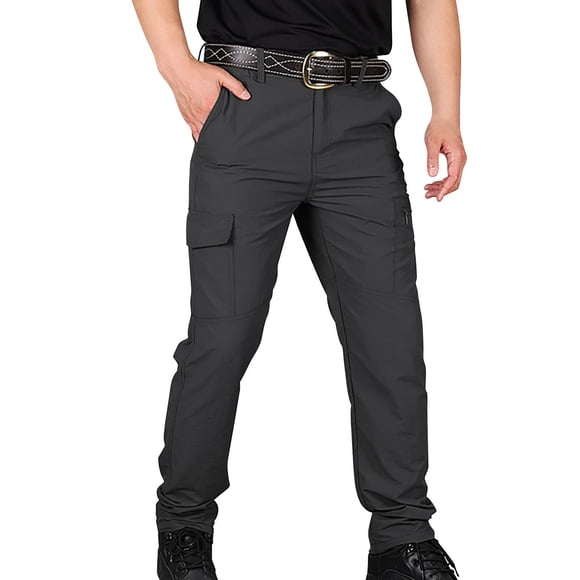 2025 Men's Casual Pants Summer Quickdrying Sports Outdoor Mens Training Pants with Pockets Mountaineering Waterproof Men's Work Stretch Chinos Men