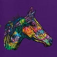 thumbnail image 2 of Colorful Neon Horse | Dean Russo Art Animal Lover Womens Long Sleeve T-Shirt, Purple, XX-Large, 2 of 6