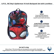 Marvel Spider-Man with Venom Spider-Man 16 Shoulder Backpack for School with Rectangular Lunch Bag