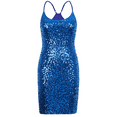 thumbnail image 5 of PrettyGuide Womens Sexy Sparkly Sequin Party Club Dress Adjustable Spaghetti Strap Shimmer Bodycon Mini Dress, 5 of 7