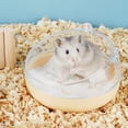 thumbnail image 3 of Hamster Transparent Bathing Tub DetachableSplash LargeBathroomNest Pet Supplies [Beige], 3 of 9