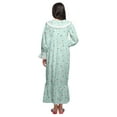 thumbnail image 4 of Moomaya Printed V-Neck Sleepwear Cotton Ruffled Border WoMen's Maxi Nightdress, 4 of 5