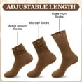 thumbnail image 3 of VEGCOO Women's 6-Pack Long Slouch Socks - Soft Polyester Knit Boot Socks, 3 of 7