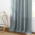 thumbnail image 4 of StangH Farmhouse Sheer Curtains for Living room, Thick Flax Linen Blend Semi Sheer Drapes Vertical Light Filtering Privacy Boho Curtains for Bedroom Patio, Stone Blue, W55 x L96, 2 Panels, 4 of 7