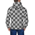 thumbnail image 5 of Zip Up Hoodies for Men - Checkerboard With Snowflake 1 Long Sleeve Comfrt Men'S Fashion Hoodies & Sweatshirts, Jackets for Men Hoodies Pullover Clothing Clothes with Pouch, 5 of 5