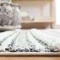 thumbnail image 4 of SAFAVIEH Moroccan Tassel Joss Striped Shag Runner Rug, Grey/Ivory, 2'3" x 8', 4 of 8