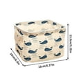 thumbnail image 2 of Cotton and Linen Desktop Storage Box, Small Fresh Cloth Storage Basket, Foldable and Practical Organizing Box for Clutter, Household Items, and Home Organization, 2 of 2