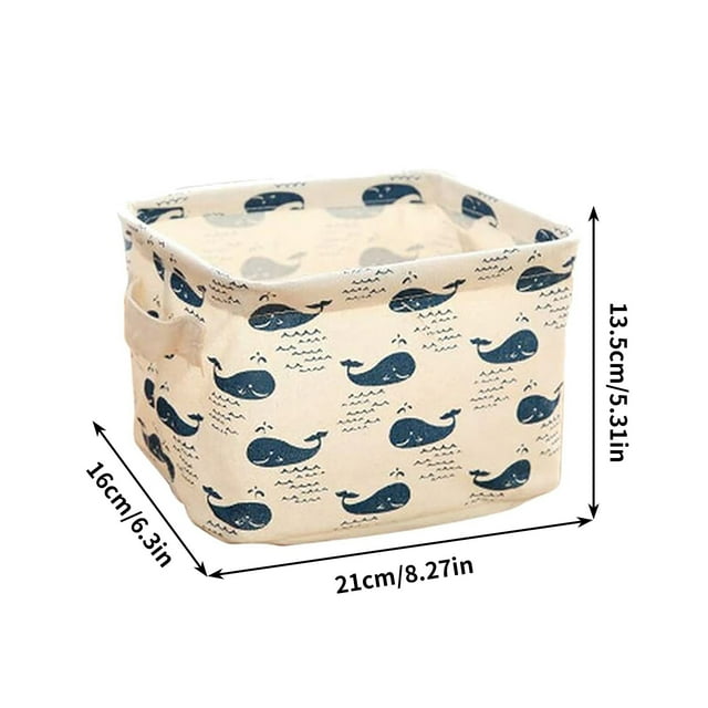 Cotton And Linen Desktop Storage Box Small Fresh Cloth Storage Basket Clutter Storage Box Organizing Box Clutter Box