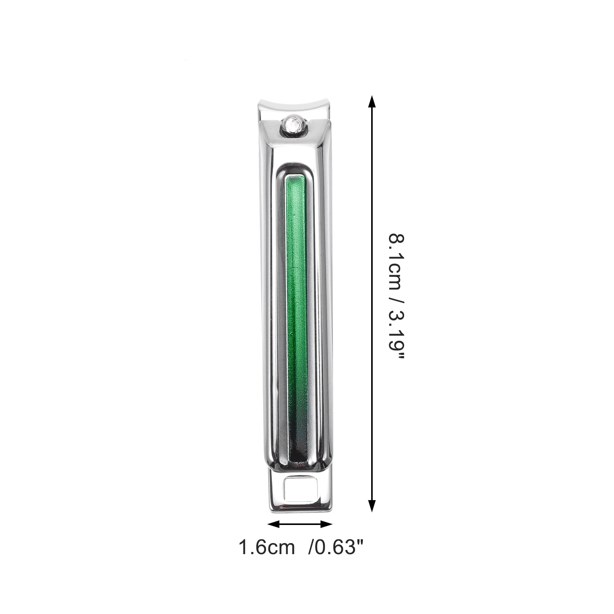 Unique Bargains Durable Vertical Pattern Nail Clippers 1 Pc Green