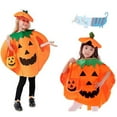 thumbnail image 7 of Halloween Boys Girls Pumpkin Costume Pumpkin Outfit Cosplay Party Clothes With A Hat, 7 of 7