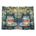 thumbnail image 7 of Yayeee Kitchen Curtains Tier Pair Light Filtering 27"x36" Rod Pocket Short Cafe Window Panel, Sunshine Goldfish, 7 of 7