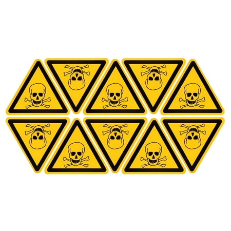 

Uxcell Triangle Safety Warning Sign Self Adhesive 40mm/1.56inch 10Pcs